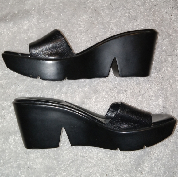Nine West Black Enrichr Heeled Clog size 8M - Picture 4 of 8